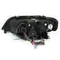 PAIRE DE PHARES TUNING ANGEL EYES NOIR POUR BMW X5 (12084)