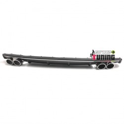 DIFFUSEUR ARRIERE SPORT LOOK S3 AVEC DOUBLES SORTIES INOX POUR AUDI A3 8V 2012-2016 (04836)