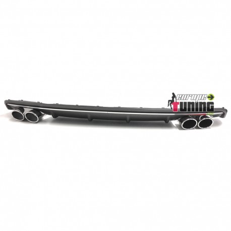 DIFFUSEUR ARRIERE SPORT LOOK S3 AVEC DOUBLES SORTIES INOX POUR AUDI A3 8V 2012-2016 (04836)