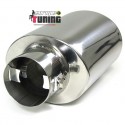 EMBOUT SORTIE D ECHAPPEMENT OVALE EN ACIER INOXYDABLE UNIVERSEL (04842)