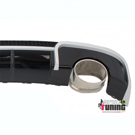 DIFFUSEUR SPORT PACK RS3 DOUBLE SORTIE INOX AUDI A3 8V BERLINE & CABRIOLET (04861)