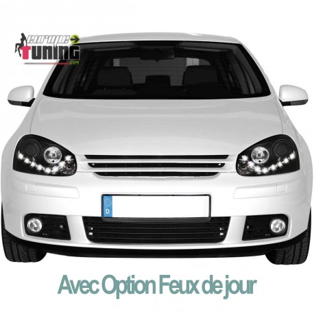 PHARES DIURNES DRL NOIRS GOLF 5 (02384)