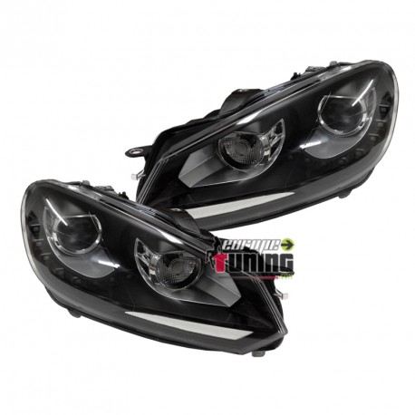 PHARES DIURNES DRL NOIRS GOLF 6 (03759)