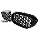 CALANDRES SPORT LUXE STYLE DIAMANT NOIR ET CHROME POUR BMW SERIE 5 G30 ET G31 (04936)