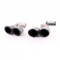 DOUBLES SORTIES SILENCIEUX ECHAPPEMENT SPORT GTS NOIRES PORSCHE 958 TYPE 92A (04968)