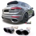 DOUBLES SORTIES SILENCIEUX ECHAPPEMENT SPORT GTS NOIRES PORSCHE 958 TYPE 92A (04968)