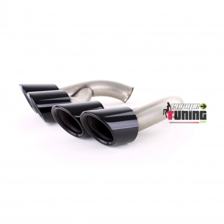 DOUBLES SORTIES SILENCIEUX ECHAPPEMENT SPORT GTS NOIRES PORSCHE 958 TYPE 92A (04968)