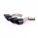 DOUBLES SORTIES SILENCIEUX ECHAPPEMENT SPORT GTS NOIRES PORSCHE 958 TYPE 92A (04968)