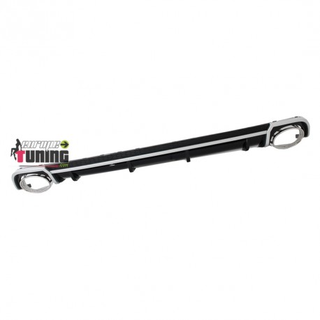 DIFFUSEUR SPORT PACK RS4 AVEC DOUBLES SORTIES POUR AUDI A4 B9 2015-2019 (04986)
