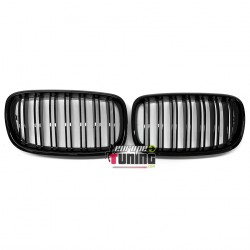 CALANDRES SPORT NOIRES DOUBLE AILETTES BMW X5 E70 & X6 E71 (04788)