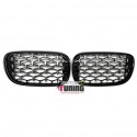 CALANDRES SPORT LUXE STYLE DIAMANT NOIR CHROME BMW SERIE 7 BERLINE G11 ET G12 (05130)