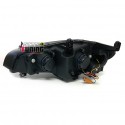 PHARES NOIRS DRL ANGEL EYES ANNEAUX 3D FEUX DE JOUR BMW X5 E70 2007-2013 (05349)