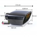 DOUBLE SORTIE SILENCIEUX ECHAPPEMENT DUPLEX NOIR SPORT PACK M V8 BMW X5 E53 (05387)