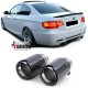 2 SORTIES SPORT UNIVERSELLES RONDES CARBONE NOIR POUR SILENCIEUX ECHAPPEMENT (05392)