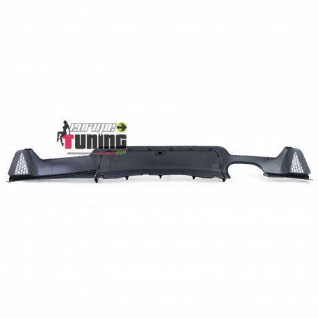 DIFFUSEUR SPORT NOIR BRILLANT DOUBLE SORTIE GAUCHE BMW SERIE 4 COUPE F32 F36 PACK M (05397)