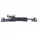 DIFFUSEUR SPORT NOIR BRILLANT DOUBLE SORTIE GAUCHE BMW SERIE 4 COUPE F32 F36 PACK M (05397)