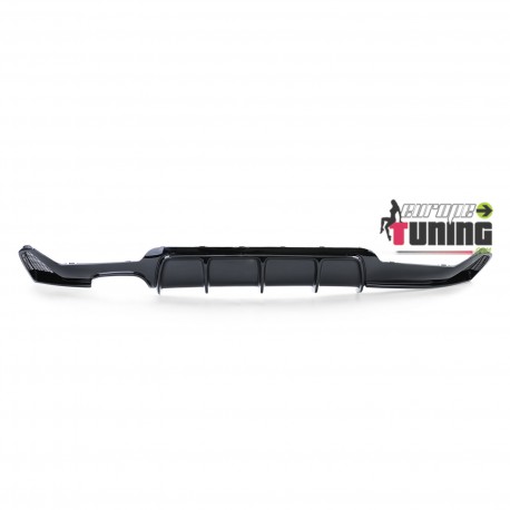 DIFFUSEUR SPORT NOIR BRILLANT DOUBLE SORTIE GAUCHE BMW SERIE 4 COUPE F32 F36 PACK M (05397)