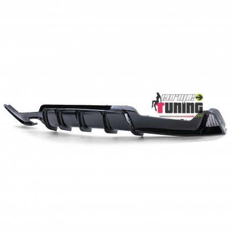DIFFUSEUR SPORT NOIR BRILLANT DOUBLE SORTIE GAUCHE BMW SERIE 4 COUPE F32 F36 PACK M (05397)
