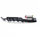 DIFFUSEUR SPORT NOIR BRILLANT DOUBLE SORTIE GAUCHE BMW SERIE 4 COUPE F32 F36 PACK M (05397)