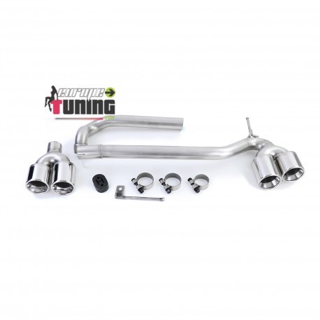 SORTIES ECHAPPEMENT INOX CONVERSION 4 SORTIES DUPLEX BMW SERIE 5 F10 F11 F12 F13 (05409)