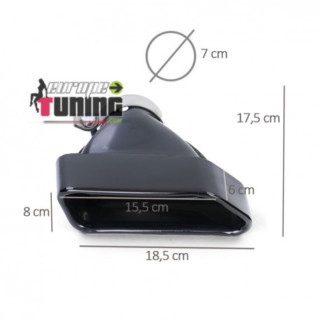2 SORTIES ECHAPPEMENT NOIR SPORT PACK M V8 LCI BMW SERIE 5 F10 F11 F12 F13 (05411)