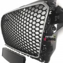 CALANDRE SPORT LOOK RS3 NOIRE ET CHROME AUDI A3 8V 2012-2016 (04837)
