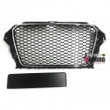 CALANDRE SPORT LOOK RS3 NOIRE ET CHROME AUDI A3 8V 2012-2016 (04837)
