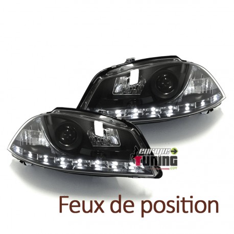 PHARES DRL DIURNES NOIRS IBIZA 02-08 (03396)