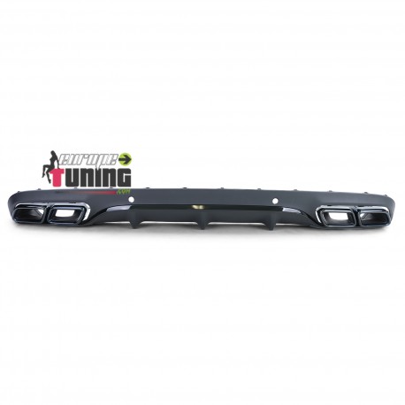 DIFFUSEUR FULL BLACK PACK C63 AVEC DOUBLES SORTIES MERCEDES CLASSE C C205 COUPE & A205 CAB (05436)