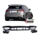 DIFFUSEUR FULL BLACK SPORT AVEC DOUBLES SORTIES RONDES MERCEDES CLASSE A W177 PACK SPORT (05478)