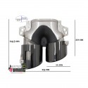 DIFFUSEUR FULL BLACK SPORT AVEC DOUBLES SORTIES RONDES MERCEDES CLASSE A W177 PACK AMG (05478)