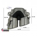 DIFFUSEUR NOIR SPORT AVEC DOUBLES SORTIES RONDES CHROME MERCEDES CLASSE A W177 PACK SPORT (05481)