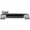 DIFFUSEUR FULL BLACK SPORT DOUBLES SORTIES MERCEDES CLASSE A W176 PH2 2015-2018 PACK SPORT (05482)