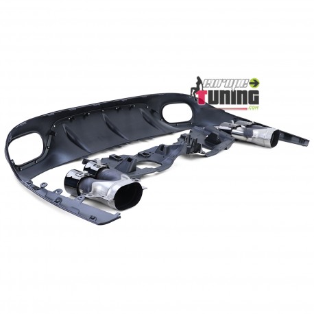DIFFUSEUR FULL BLACK LIGNE AMG E63 DOUBLES SORTIES MERCEDES CLASSE E C283 A238 PACK SPORT (05487)