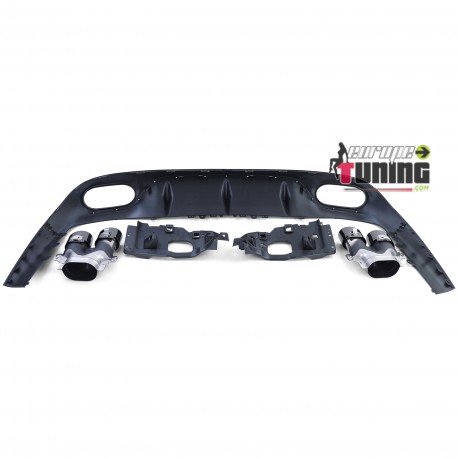 DIFFUSEUR FULL BLACK LIGNE AMG E63 DOUBLES SORTIES MERCEDES CLASSE E C283 A238 PACK SPORT (05487)