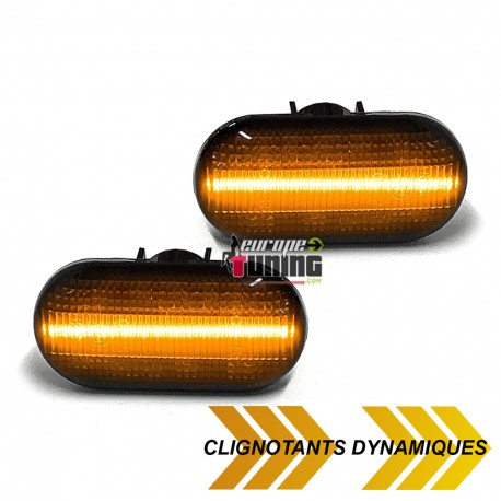 CLIGNOTANTS REPETITEURS SEQUENTIELS LED NOIRS DACIA DUSTER - RENAULT CLIO MEGANE TWINGO ...(05510)