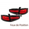 FEUX ROUGES NOIRS LED SEQUENTIELS DYNAMIQUES AUDI A4 B8 BERLINE PH2 A AMPOULES DE SERIE (05593)