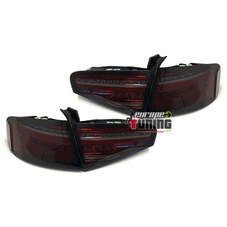 FEUX ROUGES NOIRS LED SEQUENTIELS DYNAMIQUES AUDI A4 B8 BERLINE PH2 A LED DE SERIE (05594)