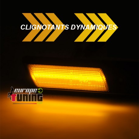 2 REPETITEURS NOIRS - CLIGNOTANTS SEQUENTIELS LED DYNAMIQUE BMW E32 E34 E36 PH1 (05612)