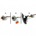 2 REPETITEURS NOIRS - CLIGNOTANTS SEQUENTIELS LED DYNAMIQUE BMW E32 E34 E36 PH1 (05612)