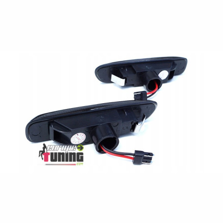 2 REPETITEURS NOIRS - CLIGNOTANTS SEQUENTIELS LED DYNAMIQUE BMW SERIE 3 E46 PH1 (05614)