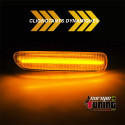 2 REPETITEURS NOIRS - CLIGNOTANTS SEQUENTIELS LED DYNAMIQUE BMW SERIE 3 E46 PH1 (05614)