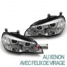 PHARES CHROME ANNEAUX LED 3D AU XENON AVEC FEUX DE VIRAGE BMW X5 E70 2007-2010 PH1 (05622)