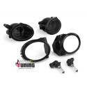 2 FEUX DE BROUILLARD AVANTS NOIRS POUR BMW SERIE 3 E46 & SERIE 5 E39 EN PACK M (05670)
