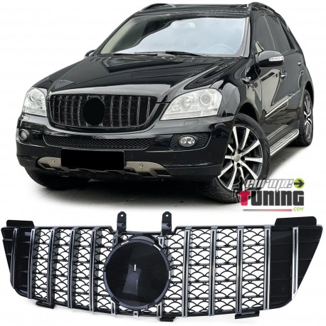 CALANDRE CHROME NOIRE GRILLE PANAMERICANA LIGNE AMG GT-R MERCEDES ML W164 PH1 05-08 (05712)