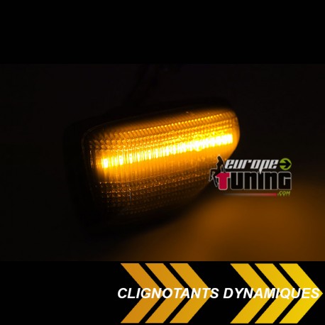 2 REPETITEURS NOIRS CLIGNOTANTS SEQUENTIELS LED DYNAMIQUE DACIA DUSTER SANDERO LOGAN (05794)