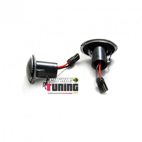 2 REPETITEURS NOIRS CLIGNOTANTS LATERAUX LED FIAT 500 - FORD KA - LANCIA YPSILON (05797)