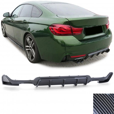 DIFFUSEUR SPORT LOOK CARBONE POUR 4 SORTIES ECHAPPEMENT BMW SERIE 4 COUPE F32 F33 F36 PACK M (05857)