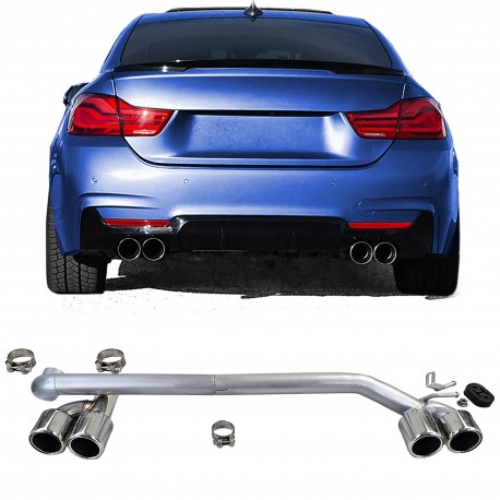 KIT CONVERSION 4 SORTIES ECHAPPEMENT CHROMEES DUPLEX BMW SERIE 4 F32 F33 F36 (05859)