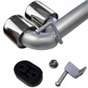 KIT CONVERSION 4 SORTIES ECHAPPEMENT CHROMEES DUPLEX BMW SERIE 4 F32 F33 F36 (05859)